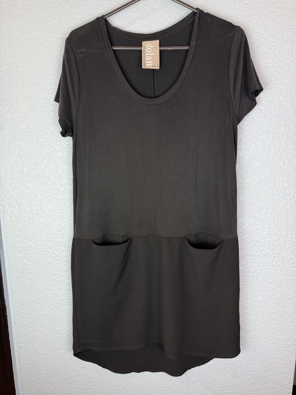 Dolan Left Coast Collection Tunic Shirt Womens Petite Small Two Pocket Dress